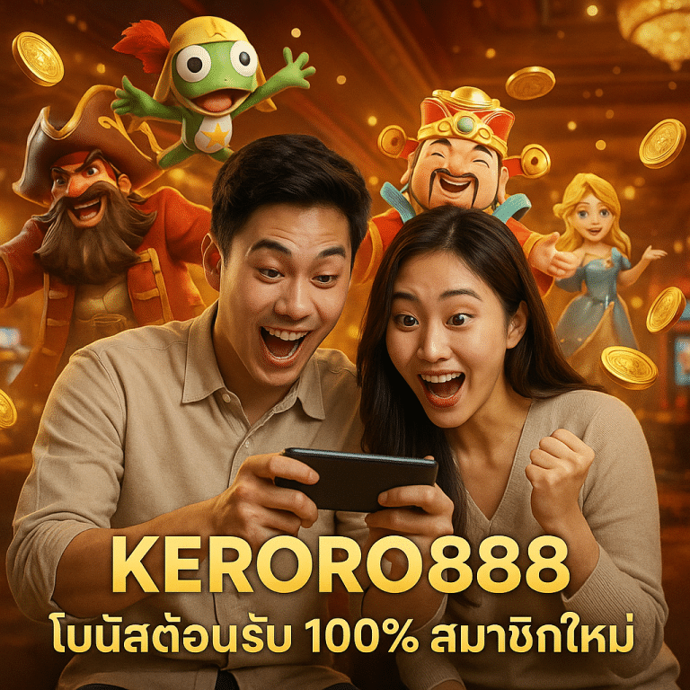 KERORO888 โบนัสต้อนรับ 100% สมาชิกใหม่